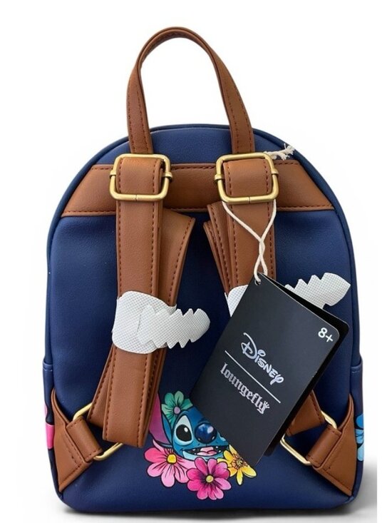 Loungefly Disney Lilo & Stitch Flowers Mini Mini Backpack Zip NWT main image 4